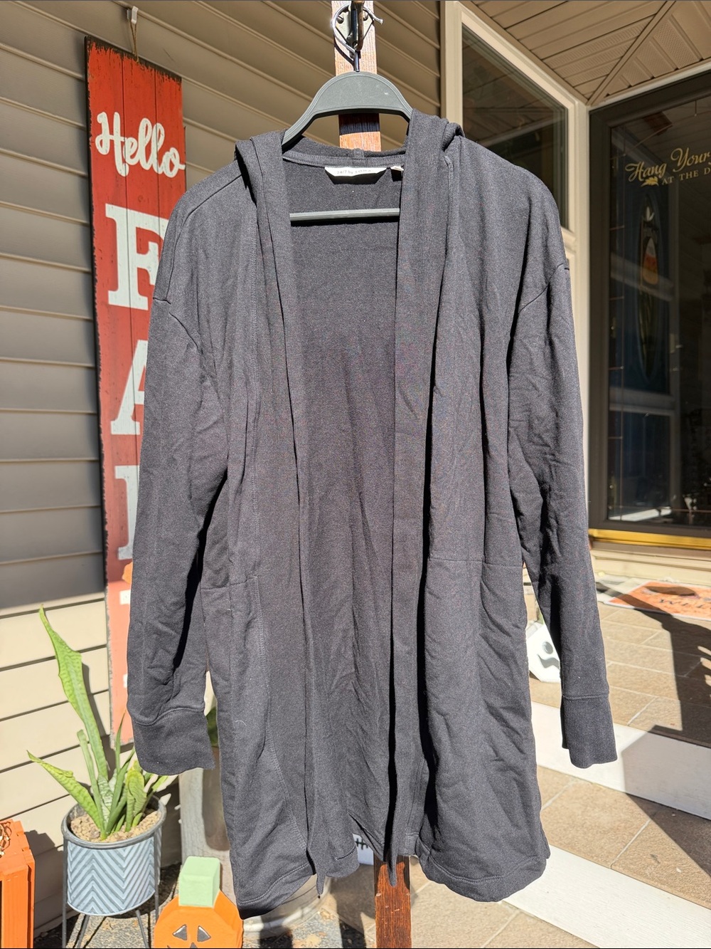 24/7 SOMA Wknd Black Hooded Cardigan